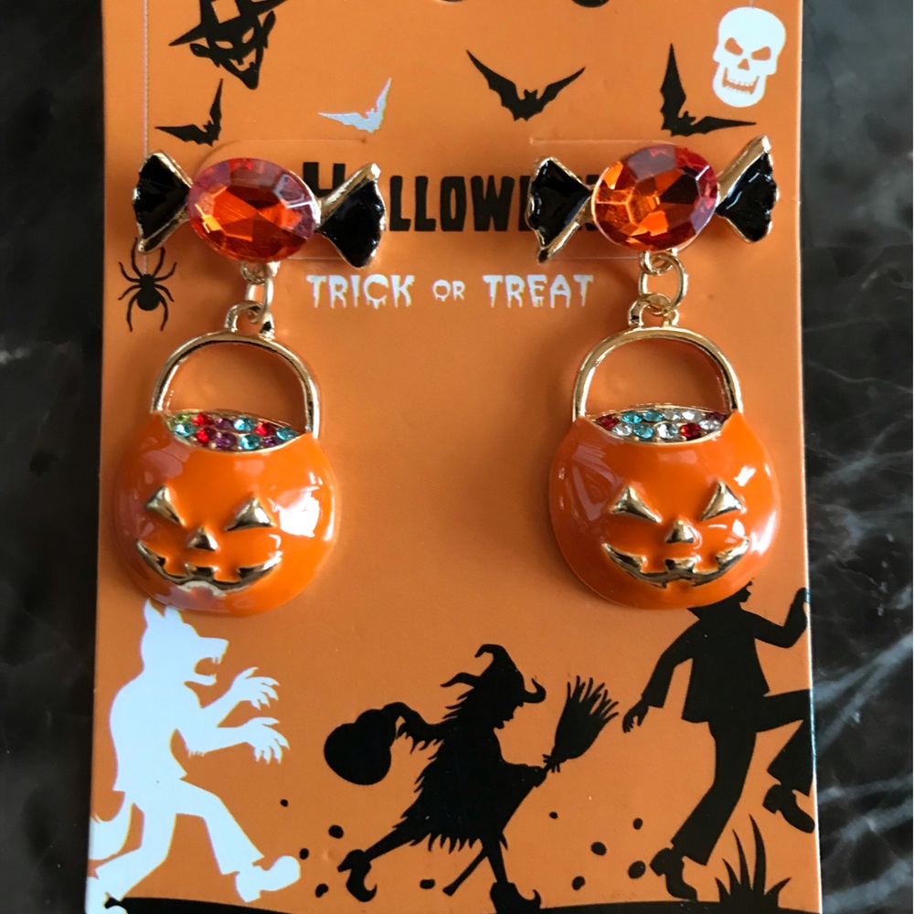 Halloween Pumpkin Candy Earrings
